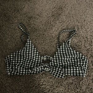 Plaid swimsuit top, size medium